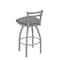 Holland Bar Stool Co 30" Low Back Swivel Bar Stool, Nickel Finish, Canter Grey Seat 41130AN007 - alternate 2